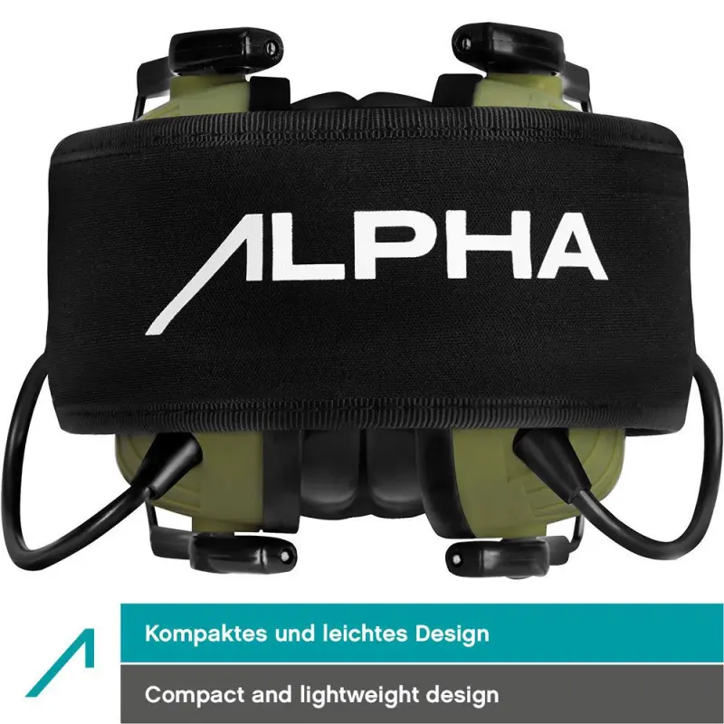 ACE Alpha elektronischer Gehrschutz - mit Gelkissen und aktiver Geruschverstrkung - SNR: 29 dB www.angelarms.eu