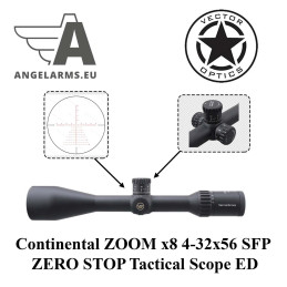 Vector Optics Continental ZOOM x8 4-32x56 SFP ZERO STOP Tactical Scope ED