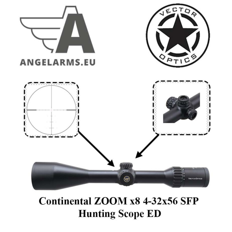 Vector Optics Continental ZOOM x8 4-32x56 SFP Hunting Scope ED