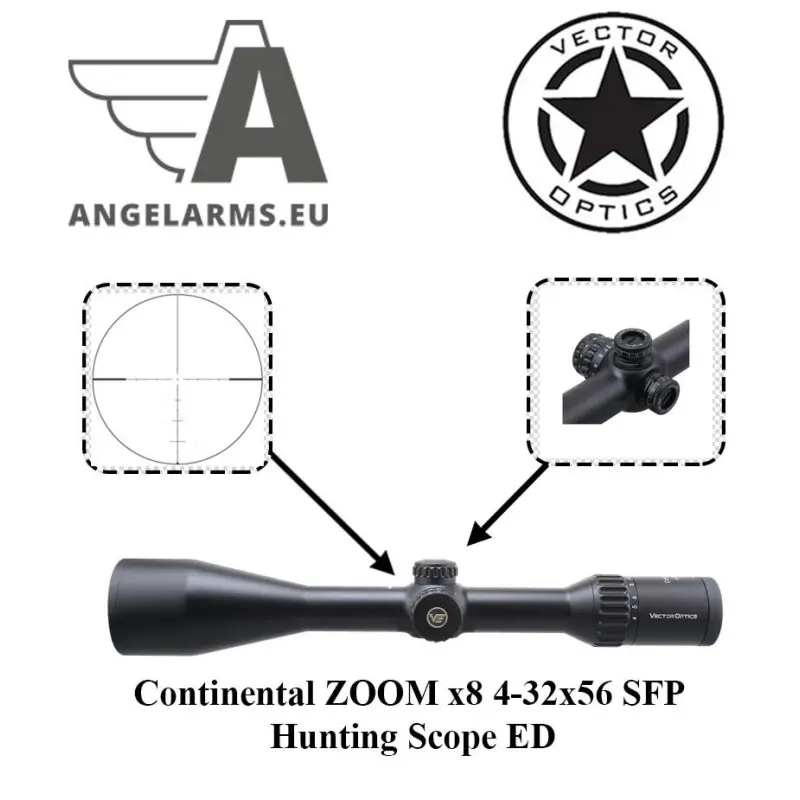 Vector Optics Мисливський приціл Continental ZOOM x8 4-32x56 SFP ED