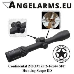 Vector Optics Continental ZOOM x8 2-16x44 SFP medības Tēmēklis ED