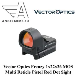 Vector Optics Frenzy 1x22x26 MOS Multi Reticles Pistoles sarkanā punkta mērķis