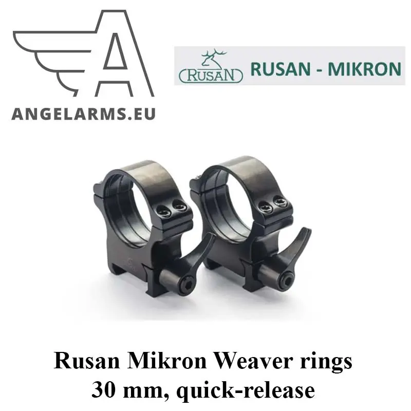 Rusan Mikron Weaver ringe - 30 mm, schnellspanner www.angelarms.eu