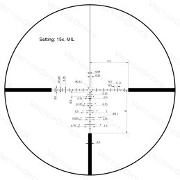 Vector Optics Paragon 3-15x44 1 collu Tēmēklis Nulles-stop