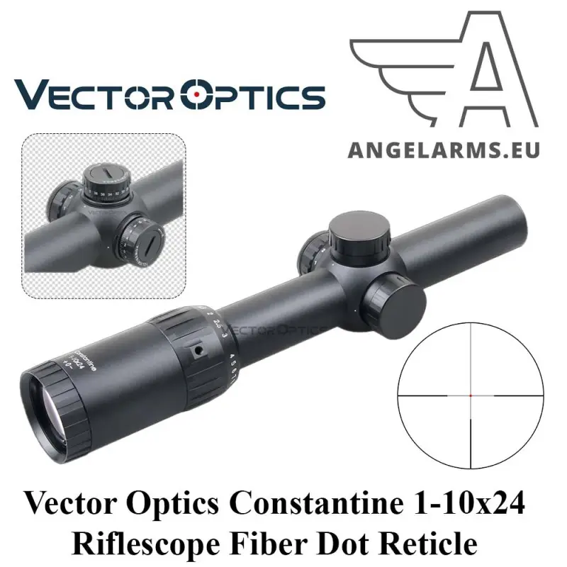 Vector Optics Constantine 1-10x24 Riflescope Fiber Dot Reticle