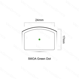 Vector Optics Frenzy 1x17x24 Pistole Grüner Punkt Visier