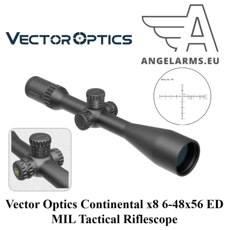 Vector Optics Continental x8 6-48x56 ED MIL Taktisches Reflektor www.angelarms.eu