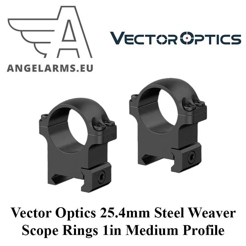 Vector Optics 25.4mm Stahl Weaver Zielfernrohr Ringe 1in Medium Profil www.angelarms.eu