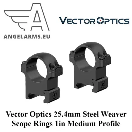 Vector Optics 25.4mm Steel Weaver Scope Rings 1in Medium Profile