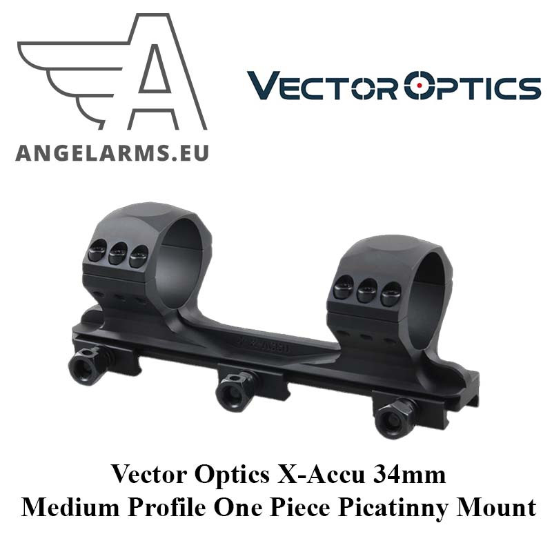 Vector Optics X-Accu 34mm Mittelprofil Einteilige Picatinny-Montage. Monoblock. www.angelarms.eu