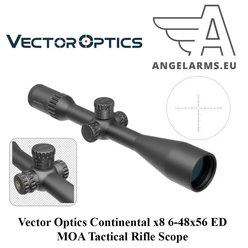 Vector Optics Continental x8 6-48x56 ED MOA Tactical Rifle Scope