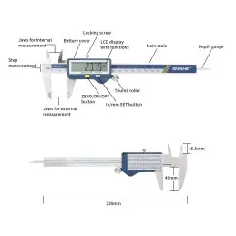 Цифровий штангенциркуль SHAHE 0-150мм