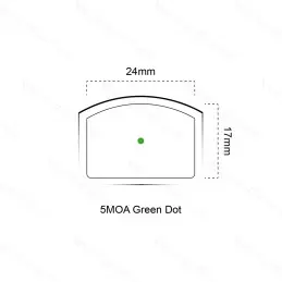 Vector Optics Frenzy-S 1x17x24 MIC Pistol Green Dot Sight 7075 Alu