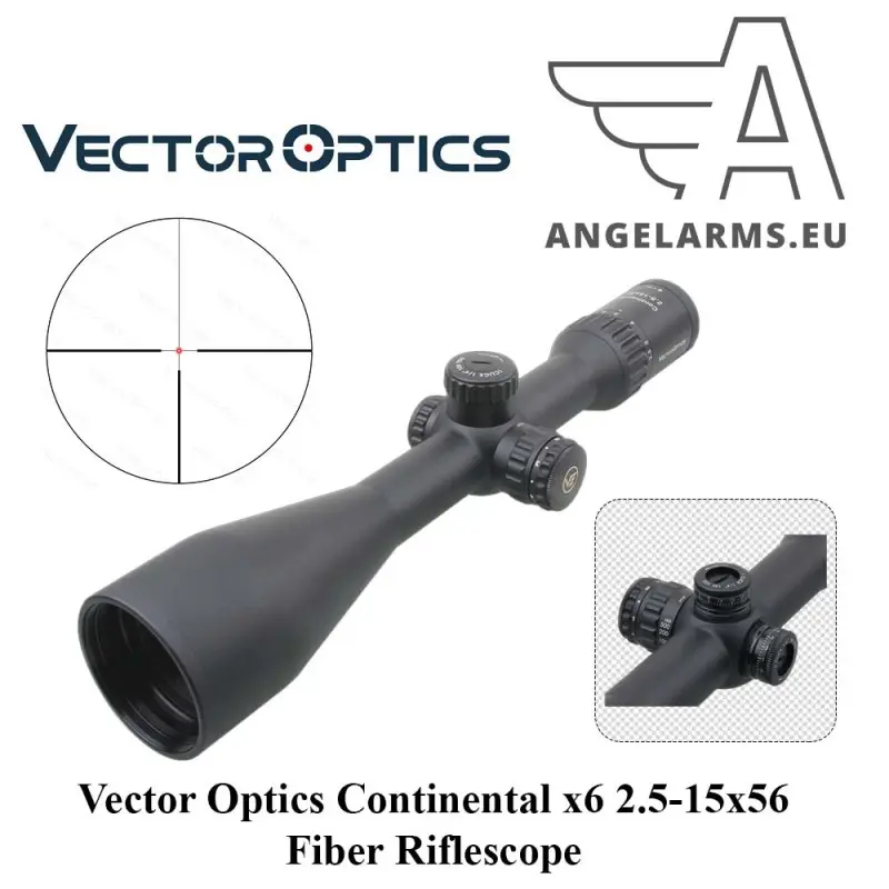 Vector Optics Continental x6 2.5-15x56 Fiberglas Zielfernrohr www.angelarms.eu