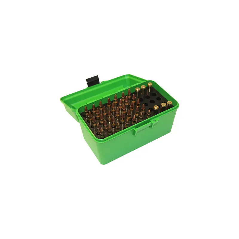 MTM H50-RM-10 - Deluxe Ammo Box 50 Round Handle 22-250 243 308