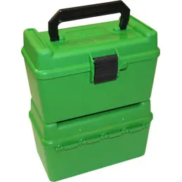 MTM H50-RM-10 - Deluxe Ammo Box 50 Round Handle 22-250 243 308