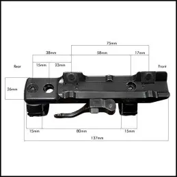 Contessa Кільцеве кріплення QD для Blaser R8/R93 D-30мм H-5мм