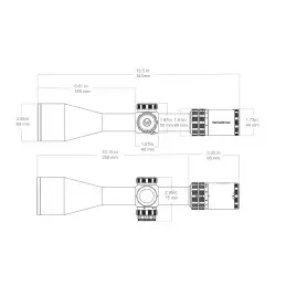 Vector Optics Grizzly 3-18x56i HD Fiber Dot šautene Tēmēklis