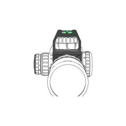 Vector Optics X-ACCU 34mm Quick-flip Turret Mark Magnifier Mount Ring with Level Bubble