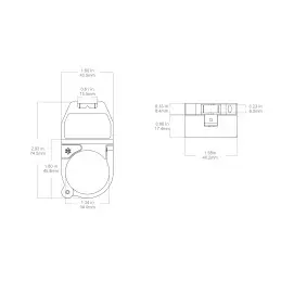Vector Optics X-ACCU 34mm Quick-flip Turret Mark Magnifier Mount Ring with Level Bubble