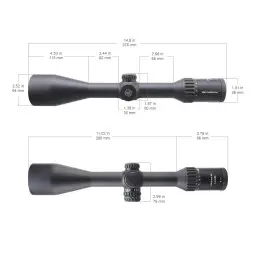 Vector Optics Continental x8 3-24x56 ED optiskā šķiedra šautene Tēmēklis