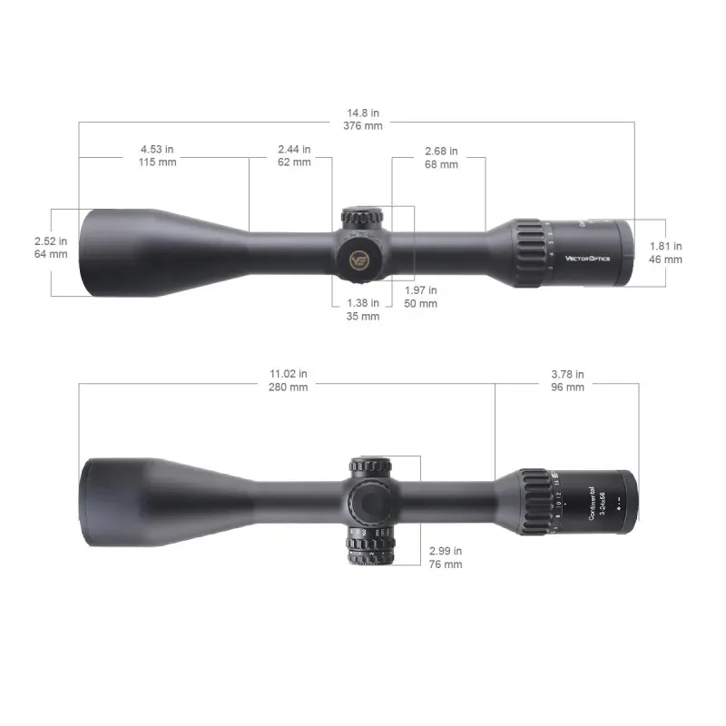 Vector Optics Continental x8 3-24x56 ED Fiberglas Zielfernrohr www.angelarms.eu