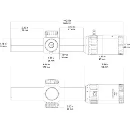 Vector Optics Constantine 1-6x24i Tēmēklis Fiber Dot mērķtiecīga bulta