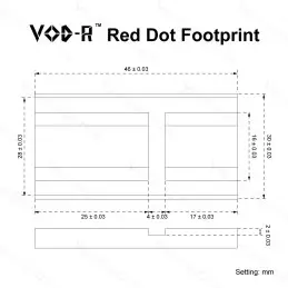 Vector Optics Geschlossenes Rotpunktvisier Niedrige Schwalbenschwanzmontage VOD Footprint