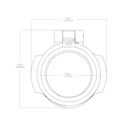 Vector Optics Transparent 28mm Scope Flip-Cap