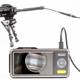 Teslong NTG500 114 cm / 45-Inch Flexible Rifle Borescope with 5-inch IPS Screen + 5 different size mirrors