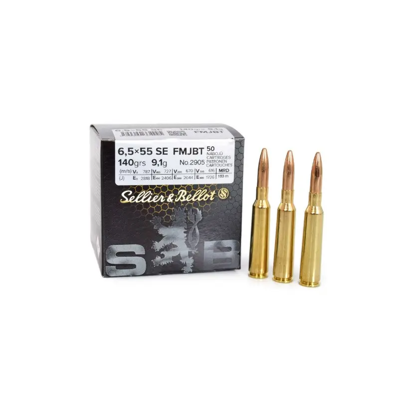 Sellier&Bellot 6,5 × 55 SE FMJBT 140grs/9.1g Ammunition Sellier&Bellot 6,5 × 55 SE FMJBT 140grs/9.1g Ammunition