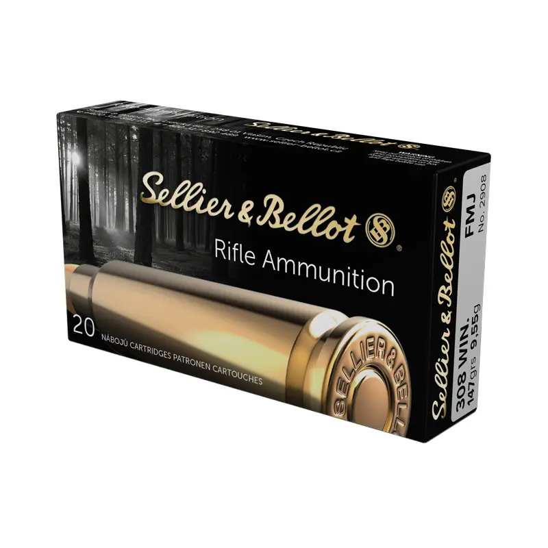Sellier & Bellot 308 WIN. FMJ 147gr/9,5g Ammunition Sellier & Bellot 308 WIN. FMJ 147gr/9,5g Ammunition