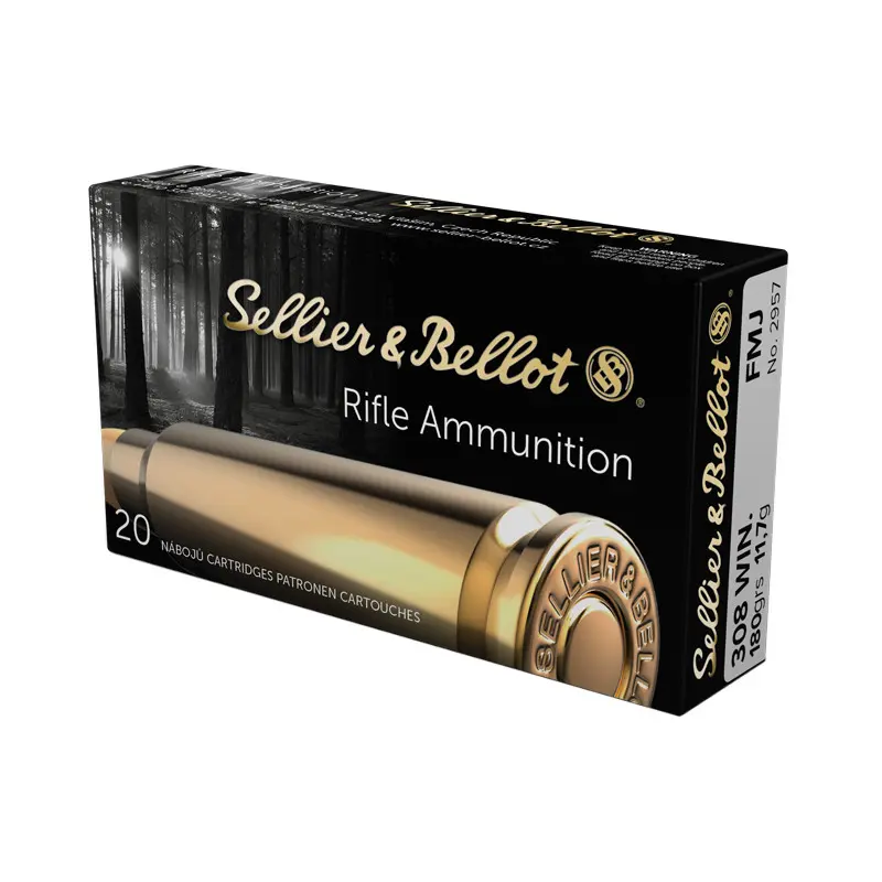 Sellier & Bellot 308 WIN. FMJ 180gr/11.7g Ammunition Sellier & Bellot 308 WIN. FMJ 180gr/11.7g Ammunition