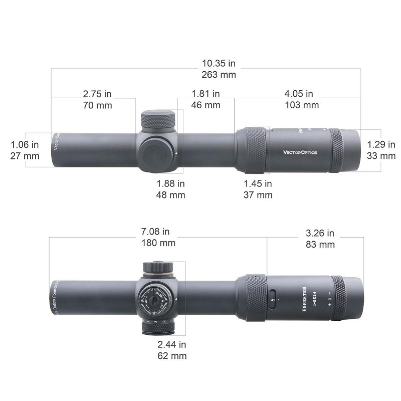 VECTOR OPTICS Forester 1-5×24IR スコープ Forester 1-5x24 SFP Fiber LPVO Rifle Scope - Rifle Scopes