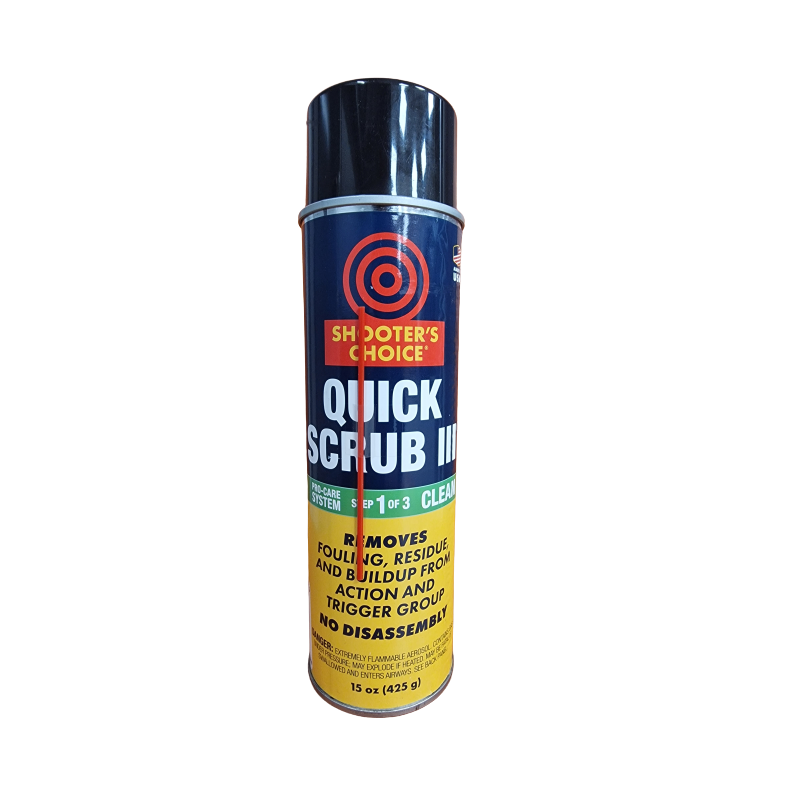 Shooter Choice Quick-Scrub 3 Gun Cleaner-Degreaser 15 oz/ 450 ml Aerosol Shooter Choice Quick-Scrub 3 Gun Cleaner-Degreaser 15 oz/ 450 ml Aerosol