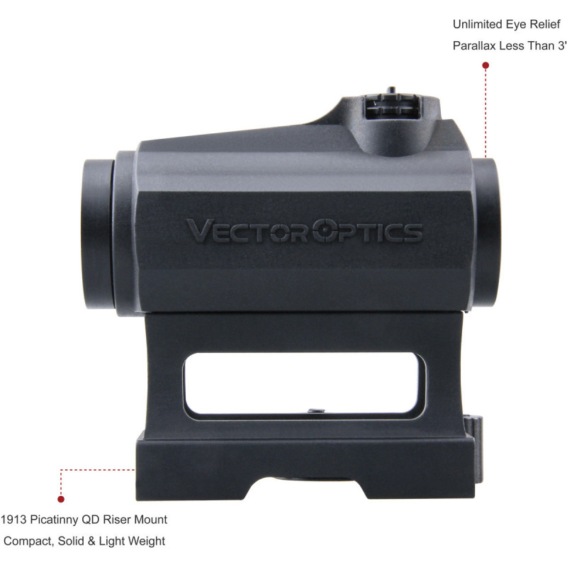 Vector Optics Maverick 1x22 Rubber Cover Red Dot Sight