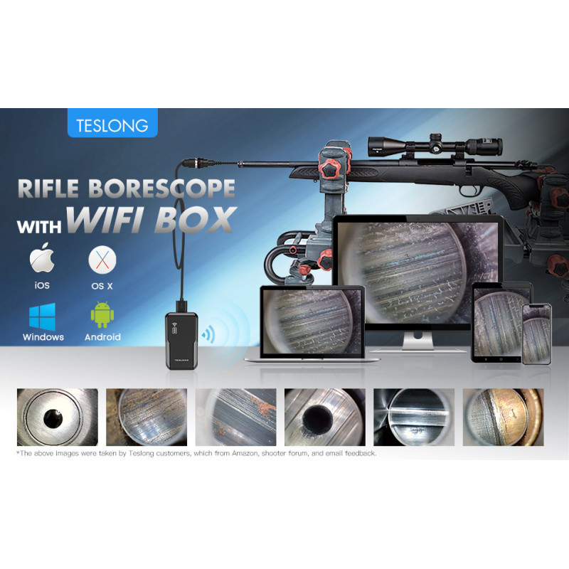Teslong 36inch / 92cm WiFi Flexible Boreskop für Iphone Ipad Andriod mit Wifi Adapter www.angelarms.eu