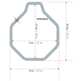 Vector Optics Carbon Fiber 15" M-LOK Slim Handguard