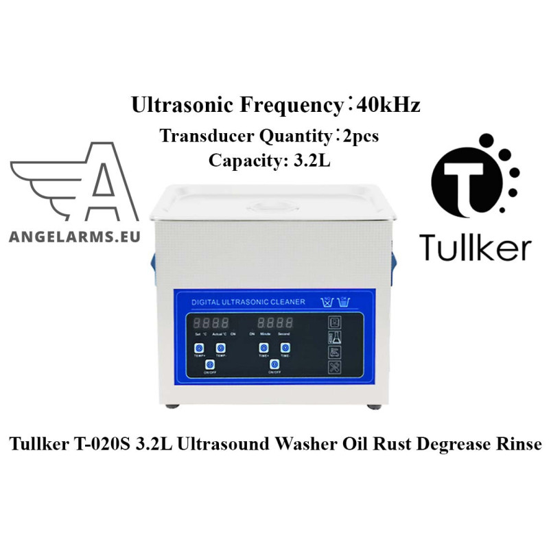 Tullker T-020S 3.2L Ultrasound Washer Oil Rust Degrease Rinse Tullker T-020S 3.2L Ultrasound Washer Oil Rust Degrease Rinse
