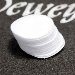 Dewey 1-1/2" Round Patches – 100/Bag for .243-.270 Caliber. Model P-221 100pcs