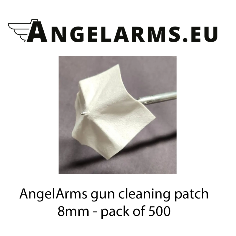 AngelArms gun cleaning patch 8mm - pack of 500 AngelArms gun cleaning patch 8mm - pack of 500