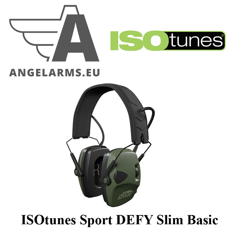 ISOtunes Sport DEFY Slim Basic - active, compact headphones for hunting & shooting sports - SNR: 27 dB - green/black ISOtunes Sport DEFY Slim Basic - active, compact headphones for hunting & shooting sports - SNR: 27 dB - green/black