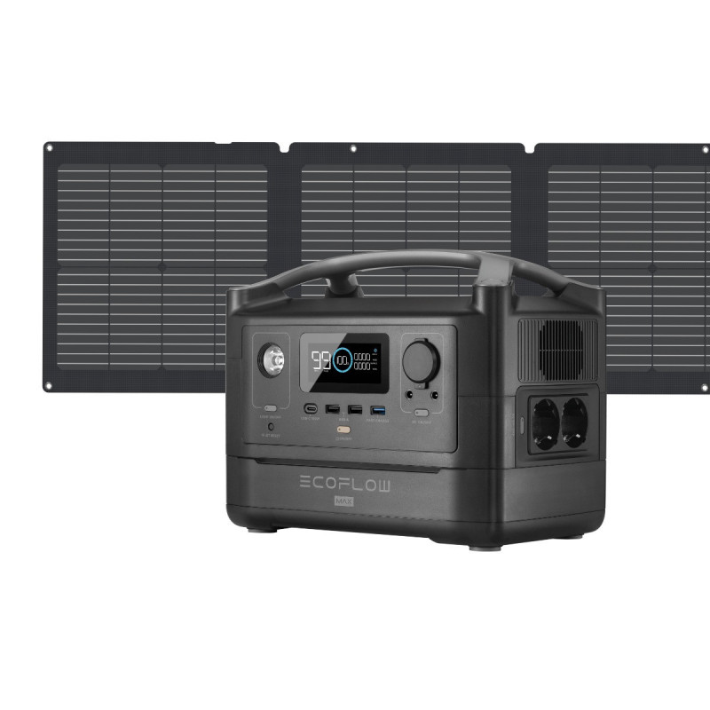 EcoFlow RIVER Max + 110W 2 Solar Panel (576Wh) EcoFlow RIVER Max + 110W 2 Solar Panel (576Wh)