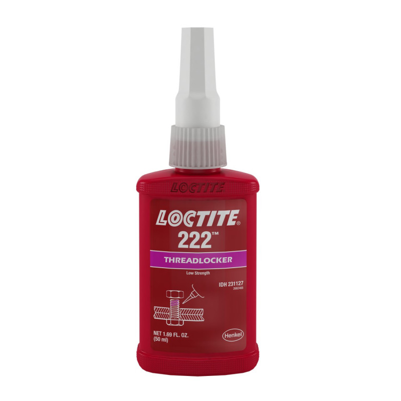 LOCTITE 222 Blue low strength Threadlocker 50 ml LOCTITE 222 Blue low strength Threadlocker 50 ml