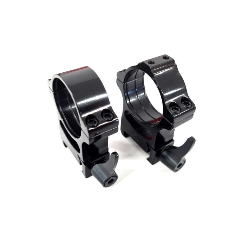 Rusan Weaver rings (one ring has interface for adapters) - 30 mm, quick-release Rusan Weaver rings (one ring has interface for adapters) - 30 mm, quick-release