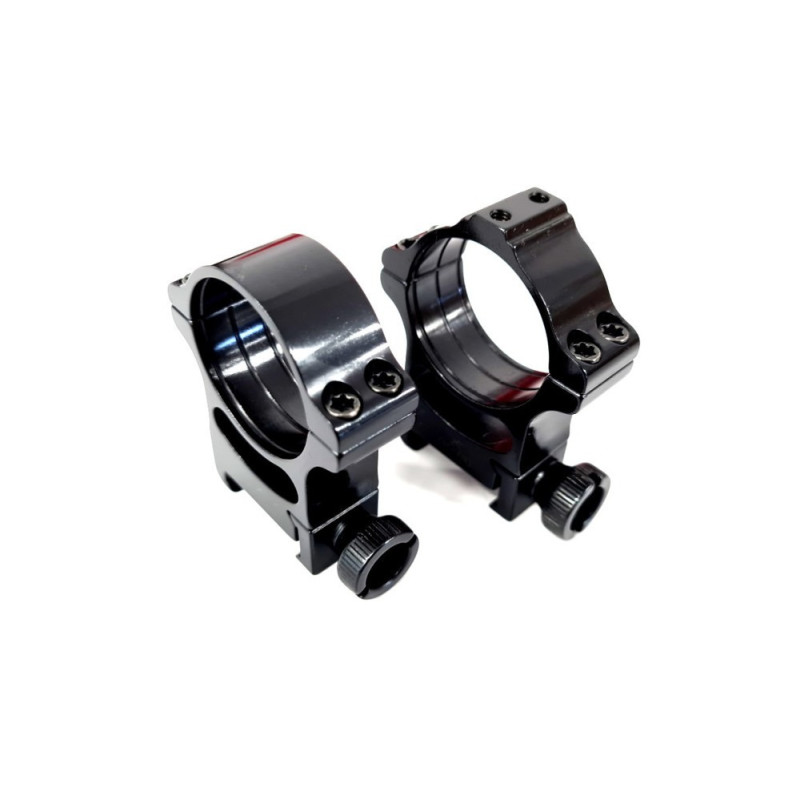 Rusan Weaver rings (one ring has interface for adapters) - 30 mm, thumb screw Rusan Weaver rings (one ring has interface for adapters) - 30 mm, thumb screw