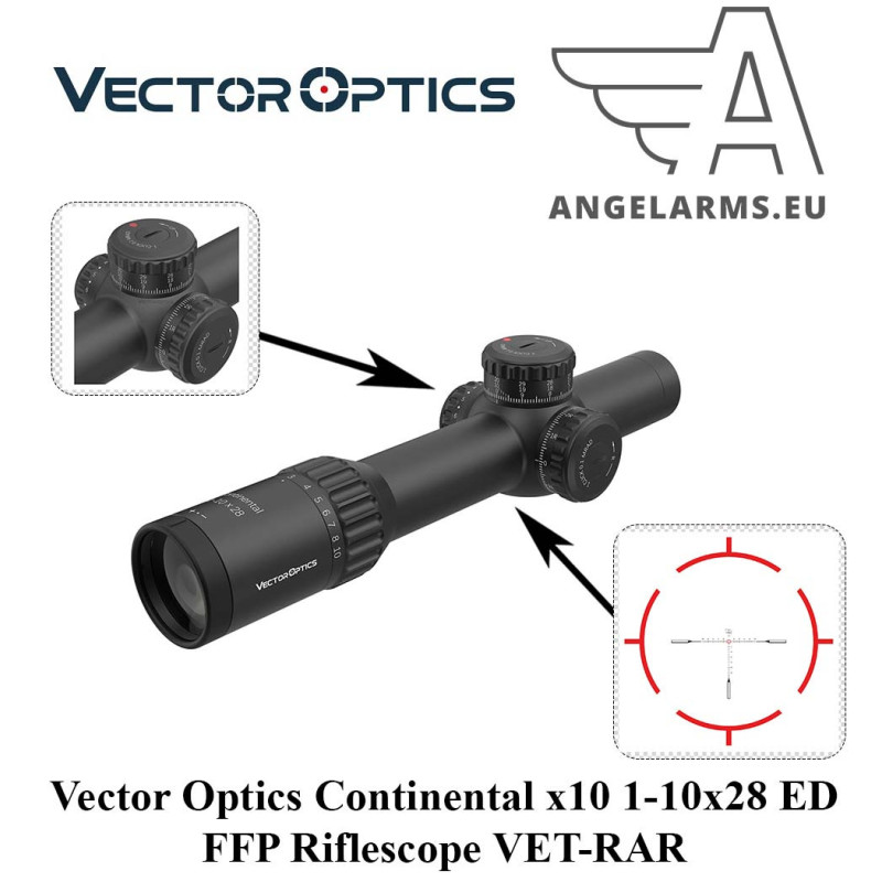 Vector Optics Continental Zoom x10 1-10x28 ED FFP Riflescope VET-RAR Vector Optics Continental Zoom x10 1-10x28 ED FFP Riflescope VET-RAR