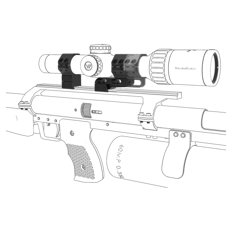 Vector Optics 30 mm verstellbare Cantilever-Schwalbenschwanzringe www.angelarms.eu