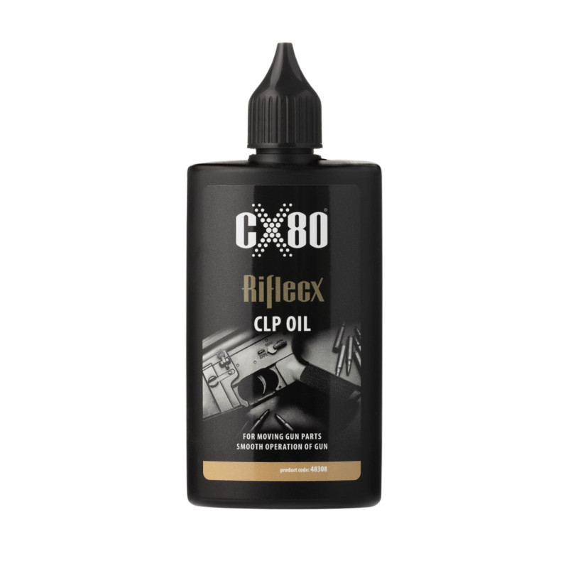 RifleCX CLP OIL High-quality synthetic oil lubricates the moving parts of the weapon. RifleCX CLP OIL High-quality synthetic oil lubricates the moving parts of the weapon.