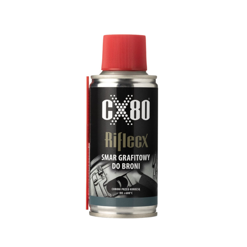 RifleCX graphite spray 150ml protects threads exposed to extreme temperatures RifleCX graphite spray 150ml protects threads exposed to extreme temperatures